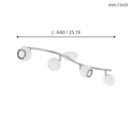EGLO 31004 - Candeeiro com focos LED BIMEDA 4xGU10/3W LED