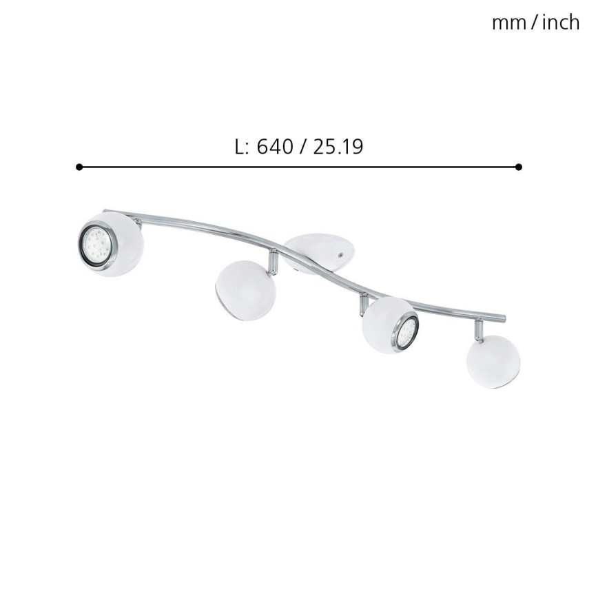 EGLO 31004 - Candeeiro com focos LED BIMEDA 4xGU10/3W LED