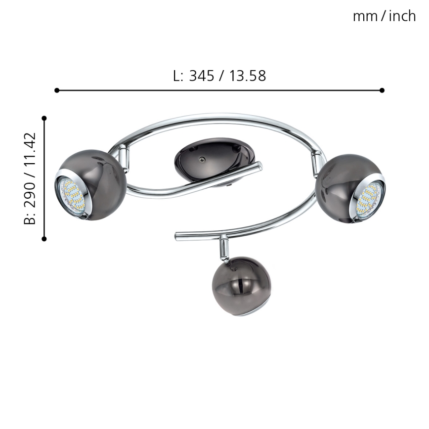 EGLO - Foco LED 3xGU10/3W LED