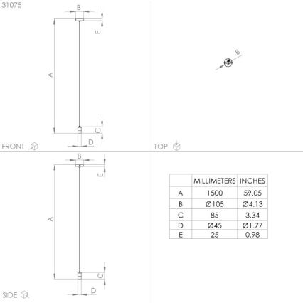 Eglo - Candelabro suspenso 1xE27/40W/230V preto/dourado