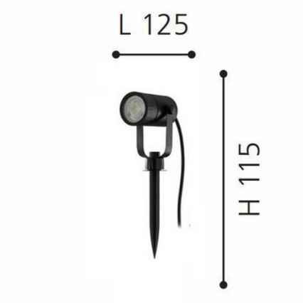 Eglo 31374 - Candeeiro de exterior LED RGBW regulável NEMA-Z 1xGU10/5W/230V 2700-6500K IP65 preto