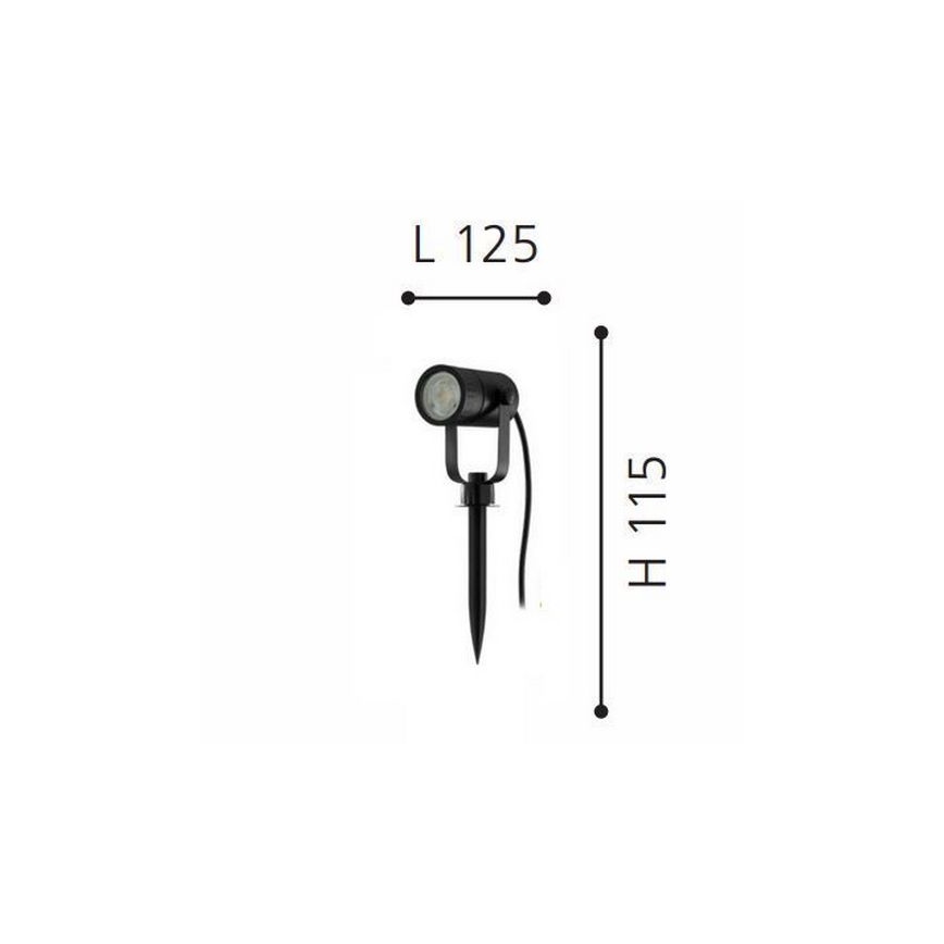Eglo 31374 - Candeeiro de exterior LED RGBW regulável NEMA-Z 1xGU10/5W/230V 2700-6500K IP65 preto