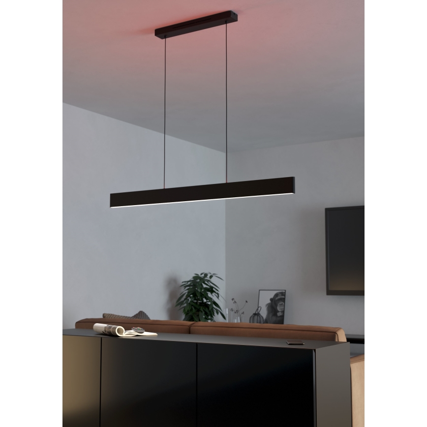 Eglo 31433 - Candeeiro suspenso LED RGBW com regulação ANDREAS-Z LED/38W/230V 2700-6500K preto