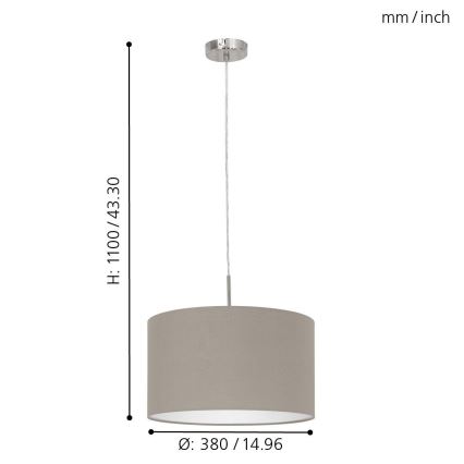Eglo - Candelabro num fio 1xE27/60W/230V