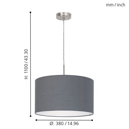 Eglo - Candelabro num fio 1xE27/60W/230V