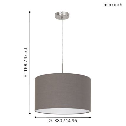 Eglo Candelabro num fio E27/60W/230V