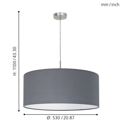 Eglo - Candelabro num fio 1xE27/60W/230V