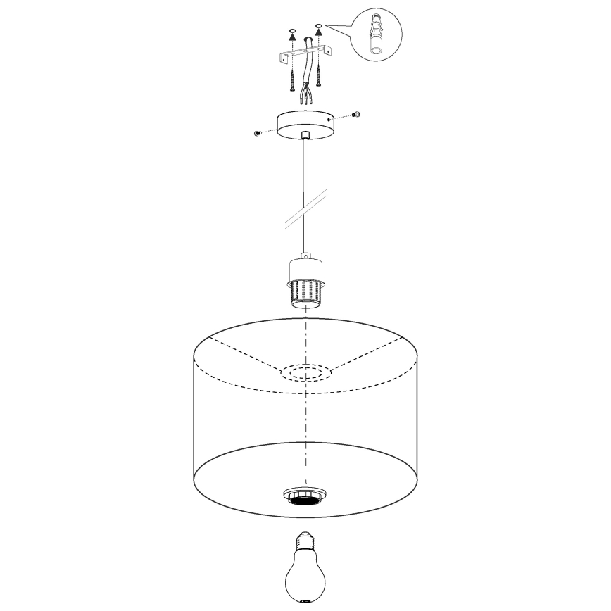 Eglo - Candelabro num fio 1xE27/60W/230V