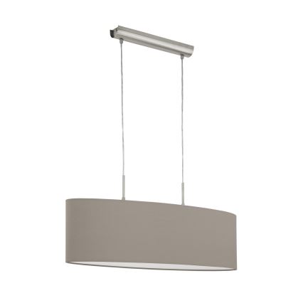 Eglo - Candeeiro suspenso 2xE27/60W/230V taupe