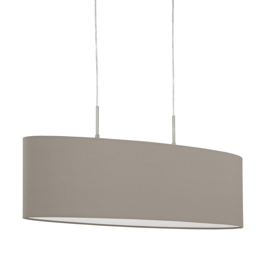 Eglo - Candeeiro suspenso 2xE27/60W/230V taupe