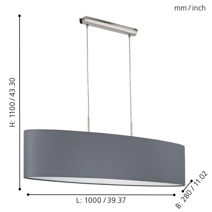 Eglo - Candelabro num fio 2xE27/60W/230V
