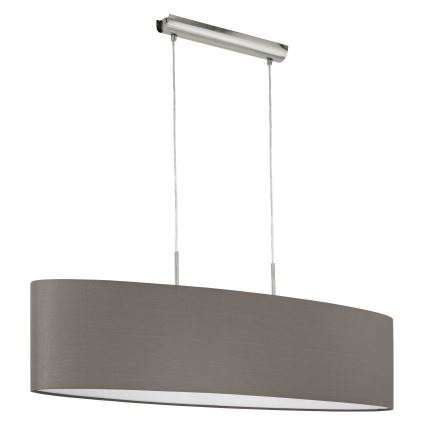 Eglo 31587 - Candeeiro suspenso com cabo PASTERI 2xE27/60W/230V