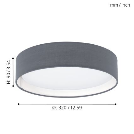Eglo - Luz de teto LED 1xLED/12W/230V