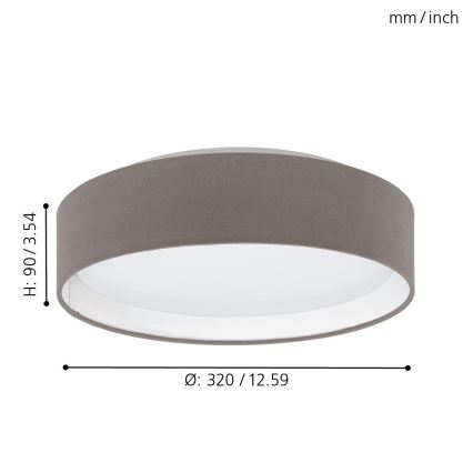 Eglo Luz de teto LED LED/11W/230V