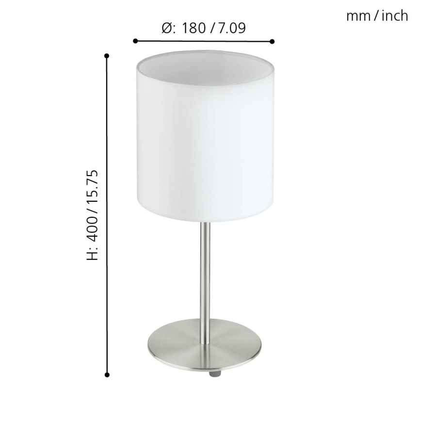 Eglo - Lâmpada de mesa 1xE27/60W/230V