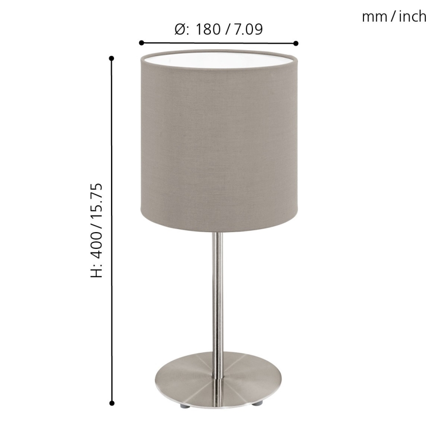 Eglo - Lâmpada de mesa 1xE27/60W/230V