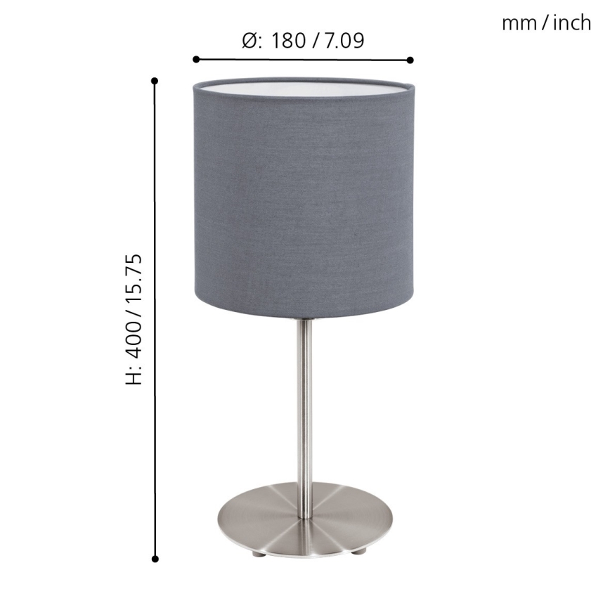 Eglo - Lâmpada de mesa 1xE27/60W/230V