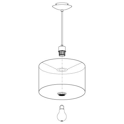 Eglo - Candelabro num fio 1xE27/60W/230V