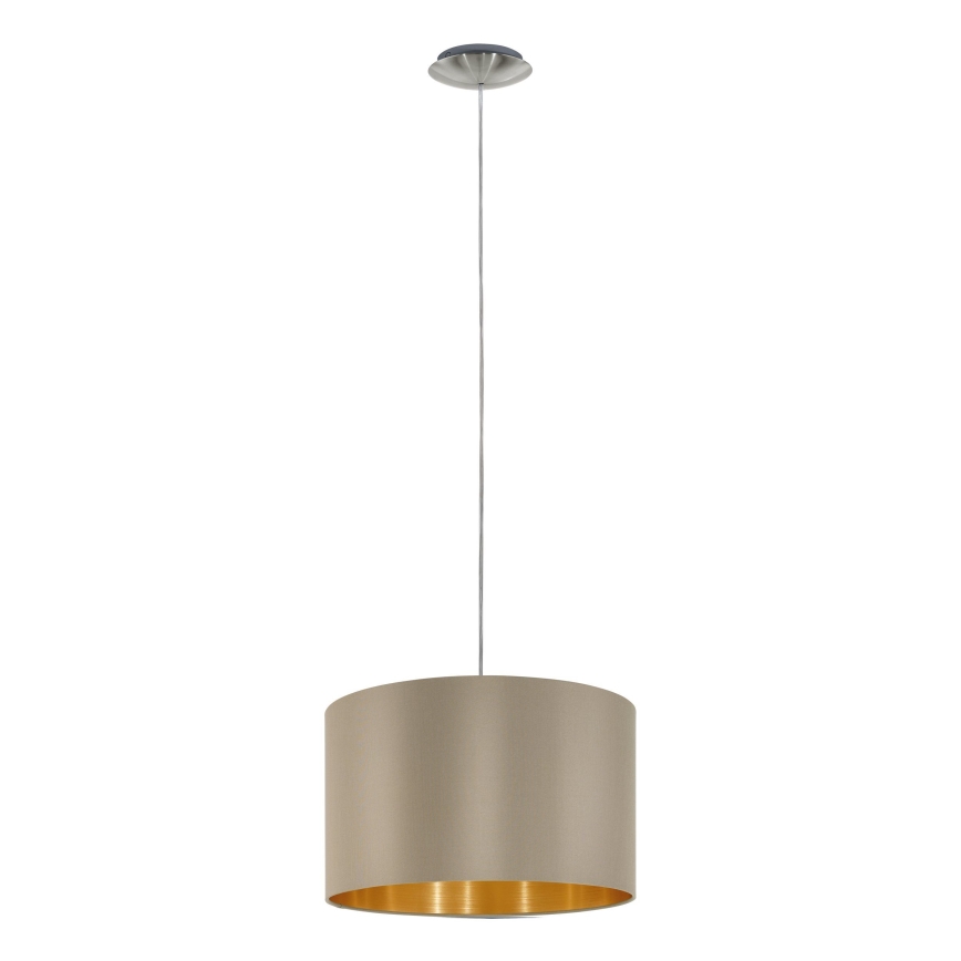 Eglo - Candeeiro suspenso 1xE27/60W/230V taupe