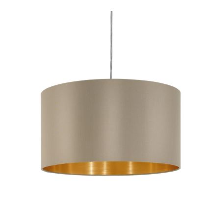 Eglo - Candeeiro suspenso 1xE27/60W/230V taupe