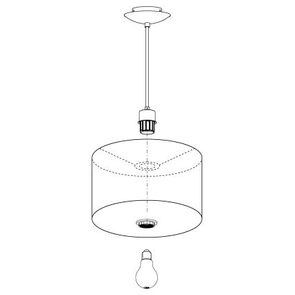 Eglo - Candelabro num fio 1xE27/60W/230V