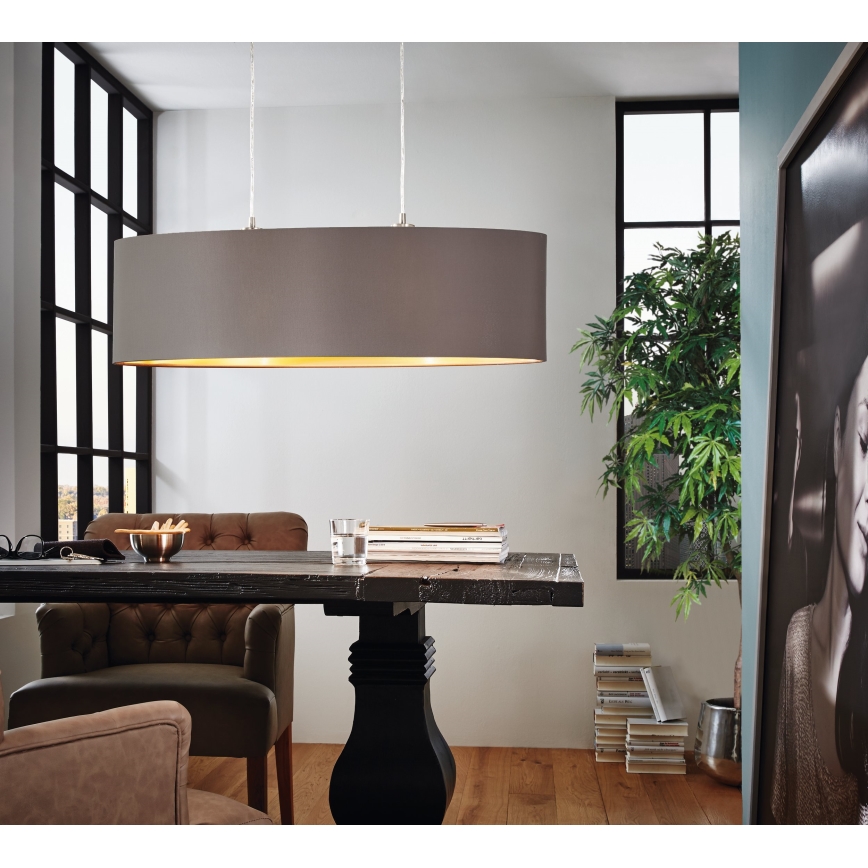 Eglo - Candeeiro suspenso com cabo 2xE27/60W/230V