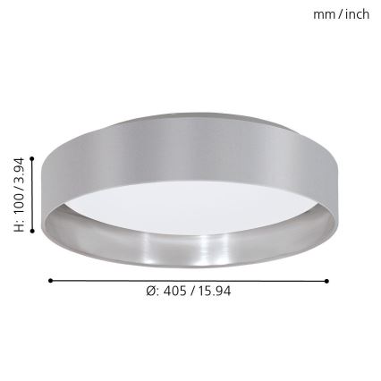 Eglo 31623 - Iluminação de teto LED MASERLO 1xLED/16W/230V