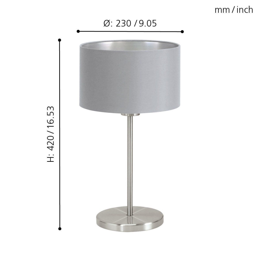 Eglo - Lâmpada de mesa 1xE27/60W/230V