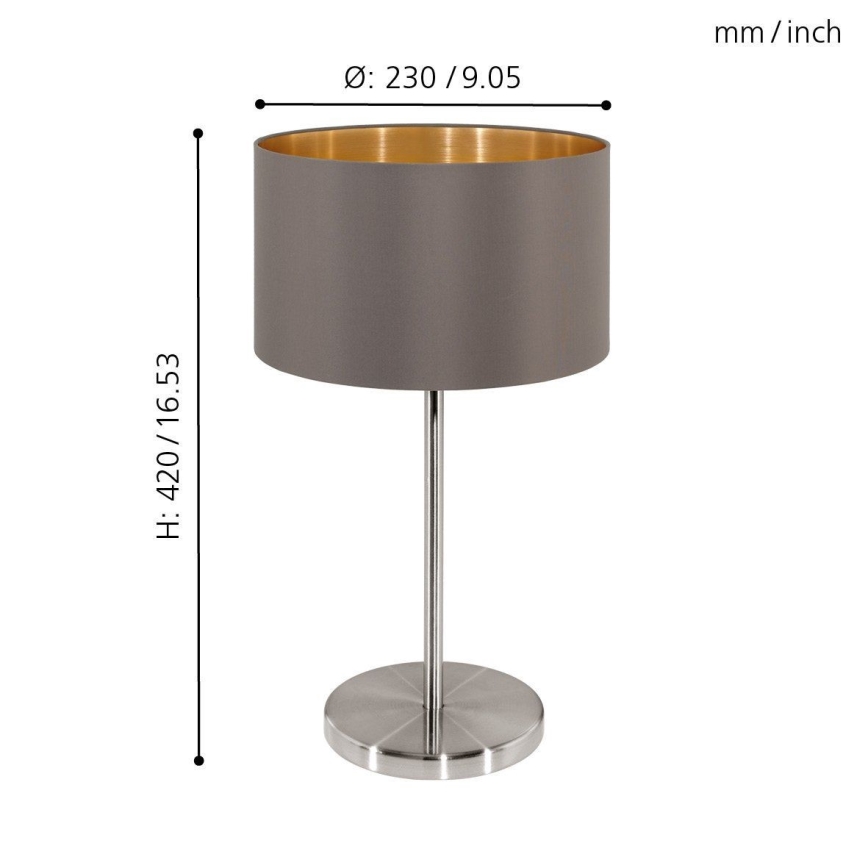 Eglo - Lâmpada de mesa 1xE27/60W/230V