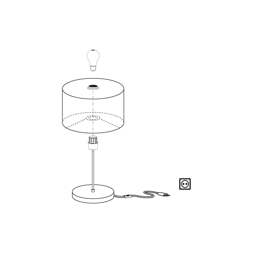 Eglo - Lâmpada de mesa 1xE27/60W/230V