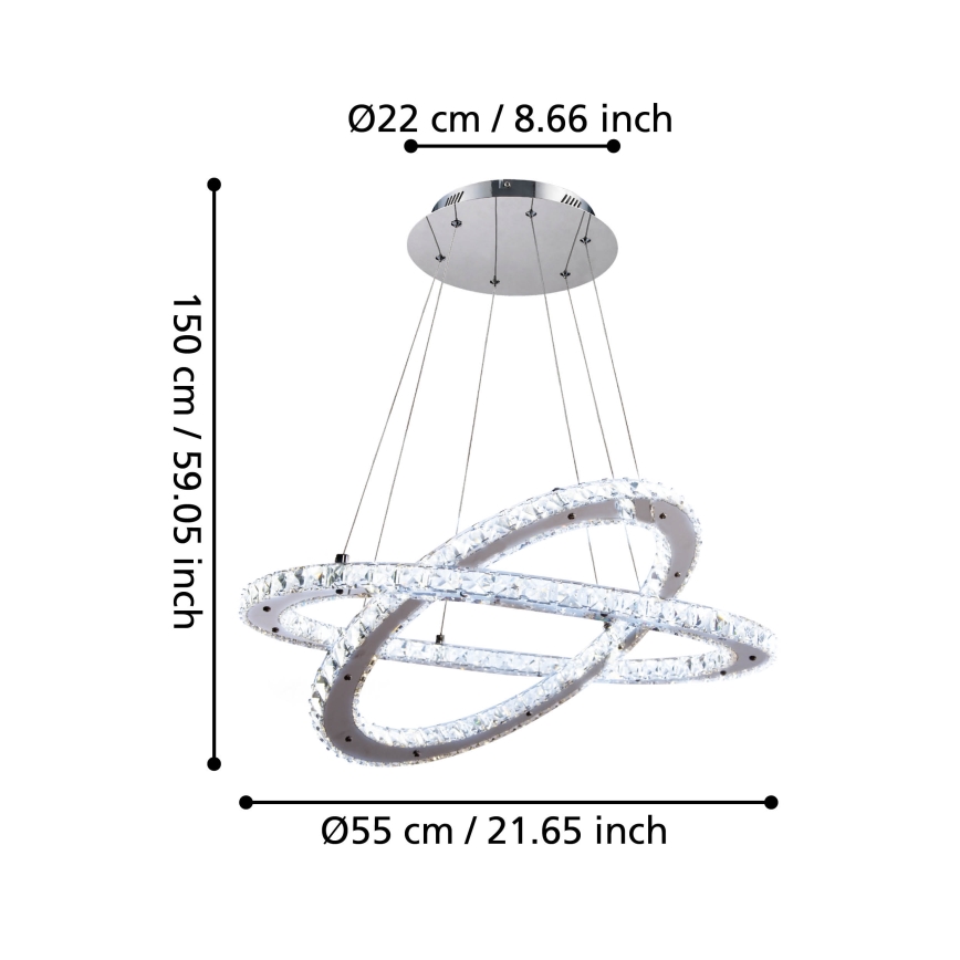 Eglo - Luz LED VARRAZO LED/29,6W/230V