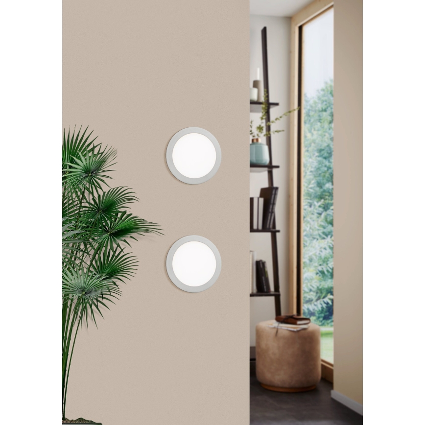 Eglo 31675 - Luminária de embutir LED FUEVA 1, 1x LED, 16,5 W, 230 V, diâmetro 22,7 cm