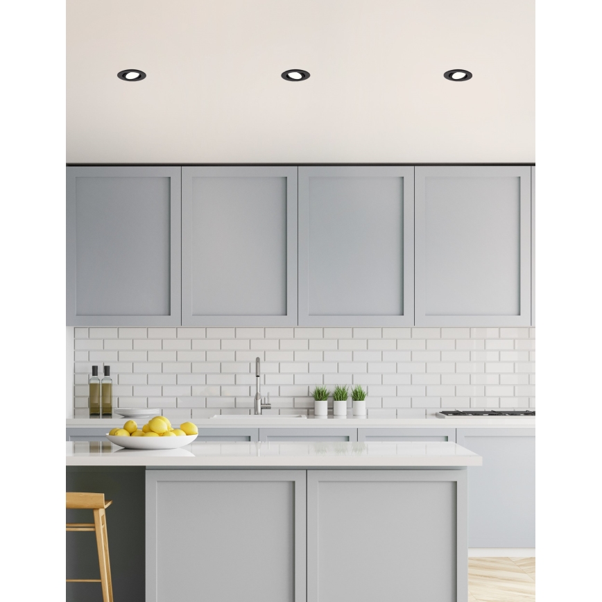 Eglo 31695 - Foco de encastrar LED RGBW com regulação SALICETO-Z LED/4,7W/230V 2700-6500K preto