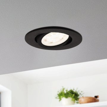 Eglo 31695 - Foco de encastrar LED RGBW com regulação SALICETO-Z LED/4,7W/230V 2700-6500K preto