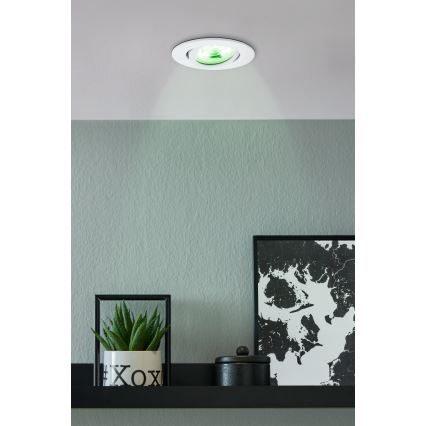 Eglo 31696 -  Foco de encastrar LED RGBW com regulação SALICETO-Z LED/4,7W/230V 2700-6500K branco