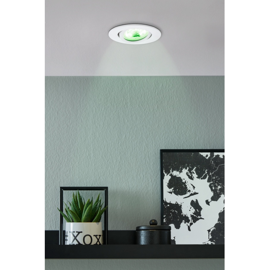 Eglo 31696 -  Foco de encastrar LED RGBW com regulação SALICETO-Z LED/4,7W/230V 2700-6500K branco