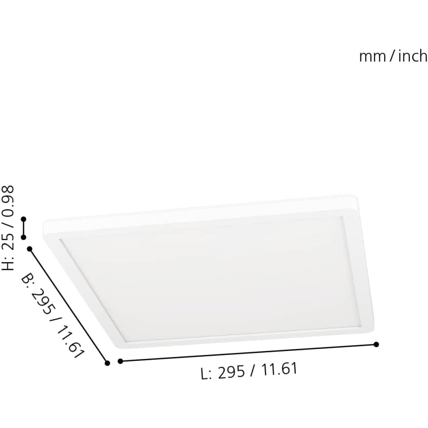 Eglo 31706 - Iluminação de teto LED RGBW com regulação ROVITO-Z LED/14,6W/230V 2700-6500K preto