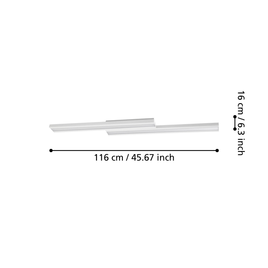 Eglo 31713 - Iluminação de teto LED RGBW com regulação SALITERAS-Z LED/20,4W/230V 2700-6500K branco