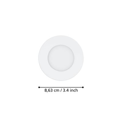 Eglo 31741 - CONJUNTO 3x Focos de encastrar LED para casa de banho com regulação FUEVA-Z 1xLED/2,8W/230V 2700-6500K IP44 branco