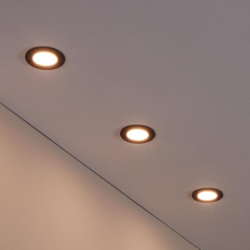Eglo 31743 - CONJUNTO 3x Focos de encastrar LED para casa de banho com regulação FUEVA-Z 1xLED/2,8W/230V 2700-6500 IP44 preto