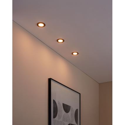 Eglo 31743 - CONJUNTO 3x Focos de encastrar LED para casa de banho com regulação FUEVA-Z 1xLED/2,8W/230V 2700-6500 IP44 preto