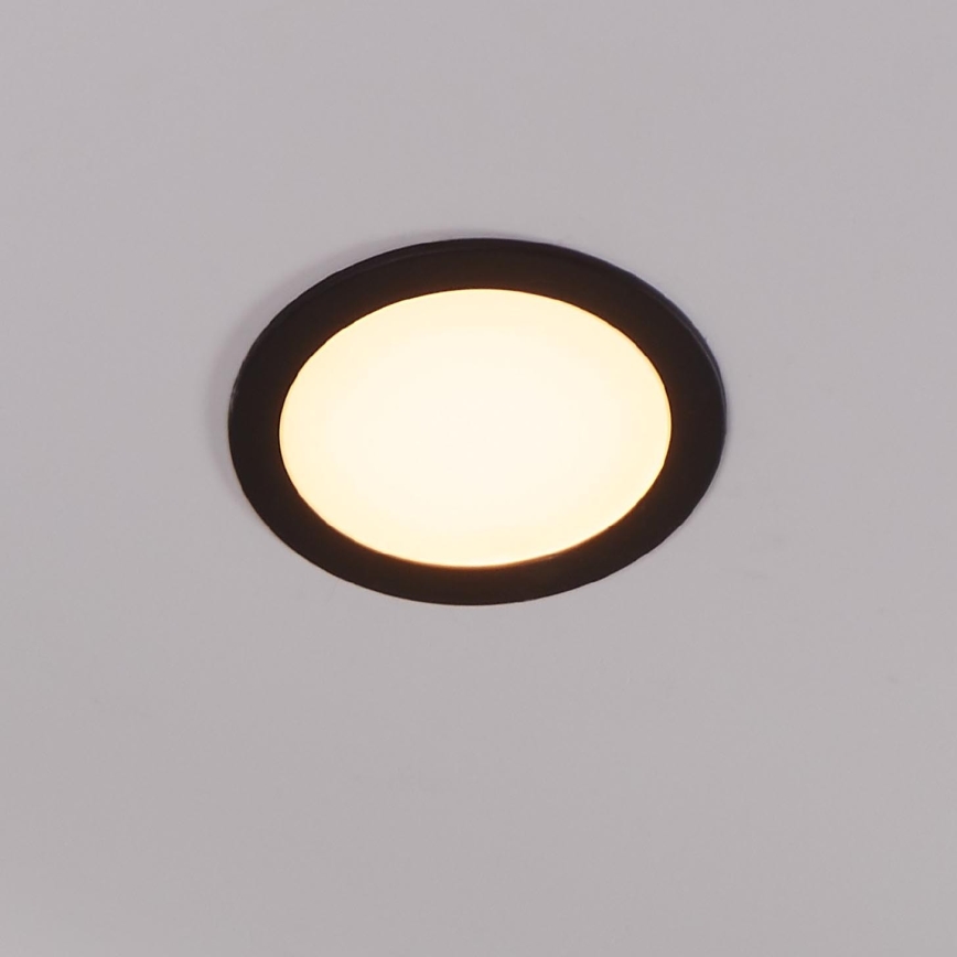Eglo 31744 - Foco de encastrar LED para casa de banho com regulação FUEVA-Z LED/10,5W/230V 2700-6500K IP44 preto