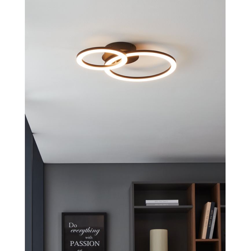 Eglo 31772 - Iluminação de teto LED com regulação PARRAPOS-Z LED/15W/230V 3000-6500K preto