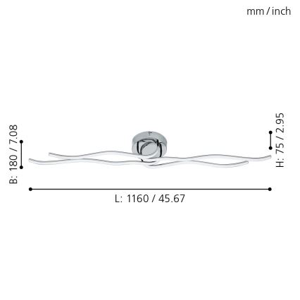 Eglo - Luz de teto LED LED/40W/230V