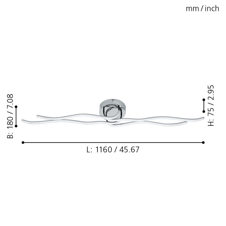 Eglo - Luz de teto LED LED/40W/230V