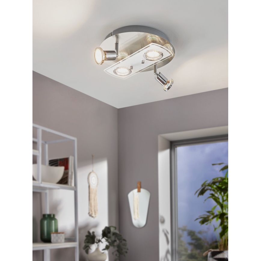 Eglo 32001 - Luz de teto LED PAWEDO 1 4xGU10-LED/3W/230V