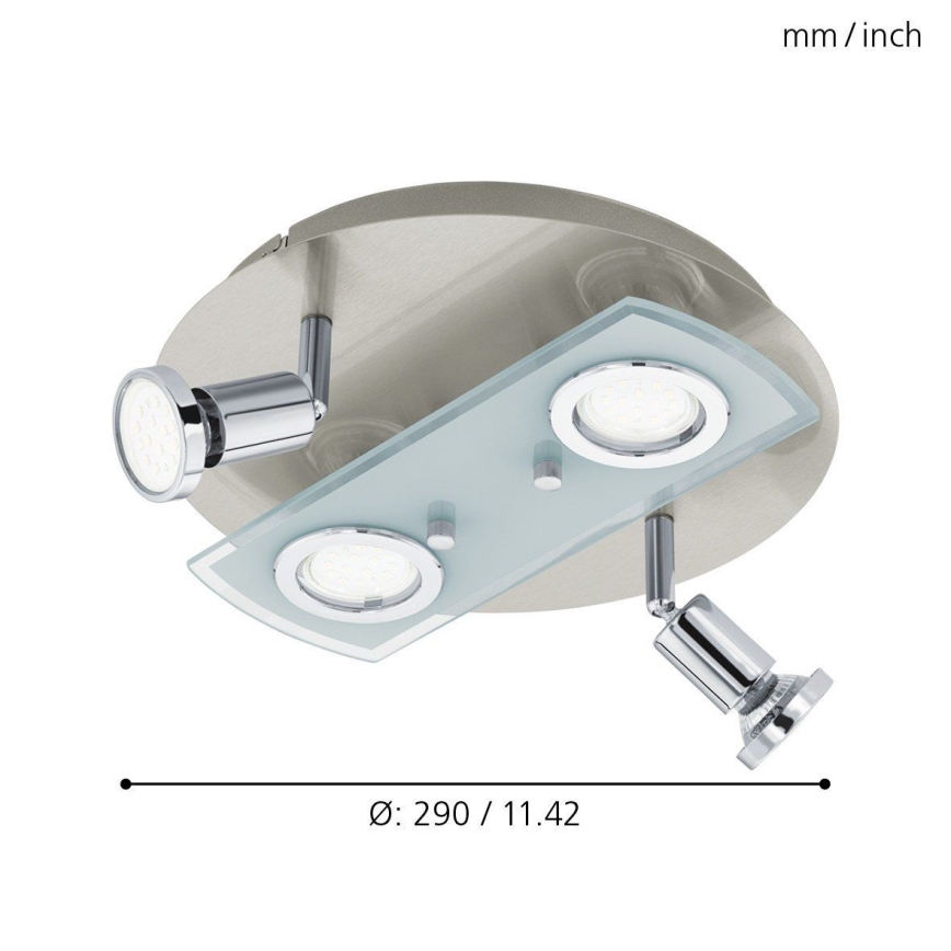 Eglo 32001 - Luz de teto LED PAWEDO 1 4xGU10-LED/3W/230V