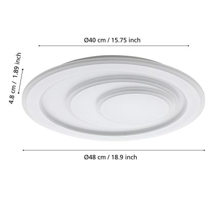 Eglo  - Iluminação de teto LED LED/21W/230V diâmetro 48 cm