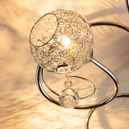 Eglo 32103 - Lustre de teto LED VELAGO de montagem de superfície, 5x G9/33W/230V, cromo polido