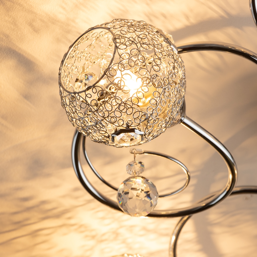 Eglo 32103 - Lustre de teto LED VELAGO de montagem de superfície, 5x G9/33W/230V, cromo polido